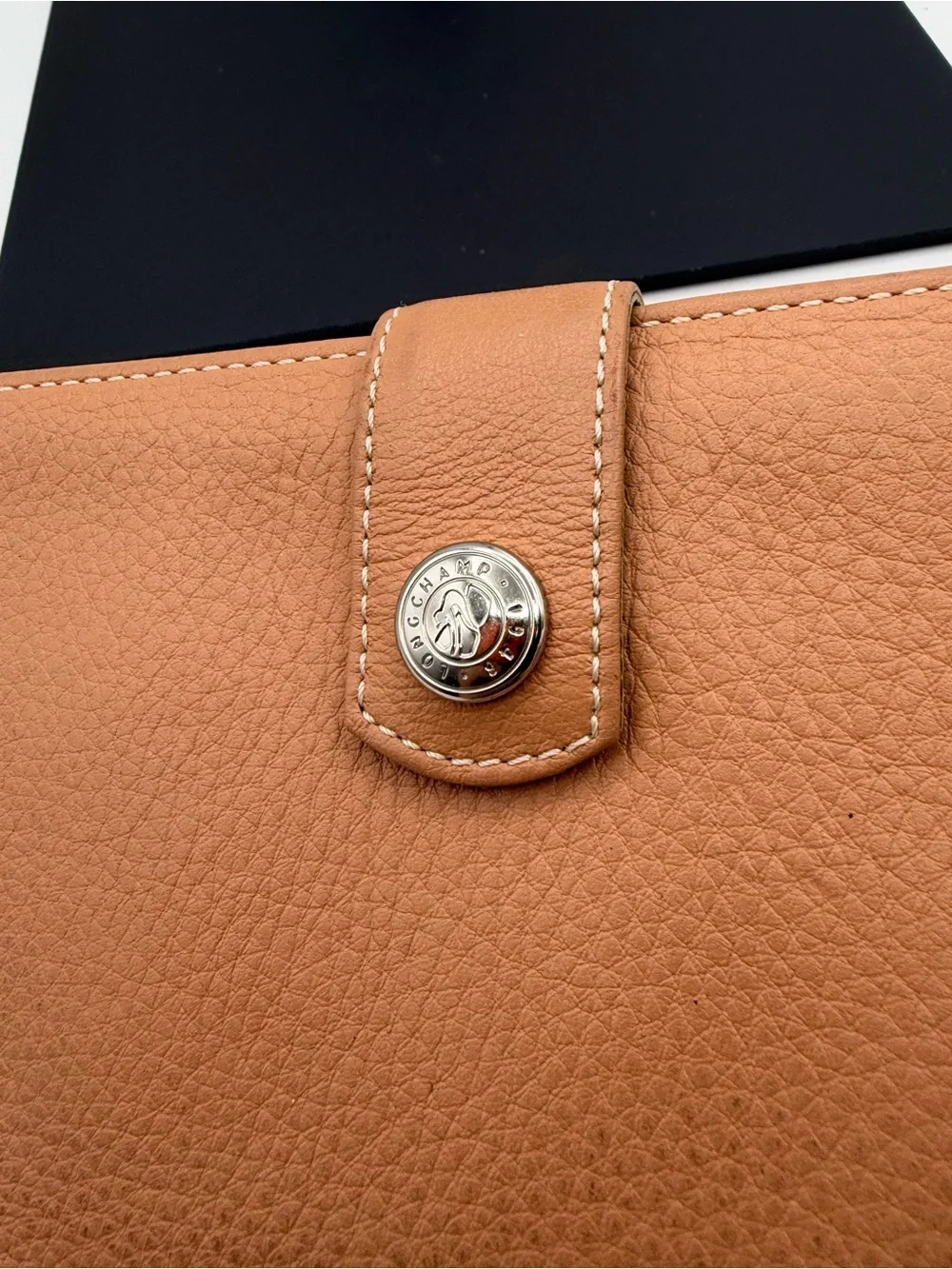 LongChamp Pebbled Leather Wallet